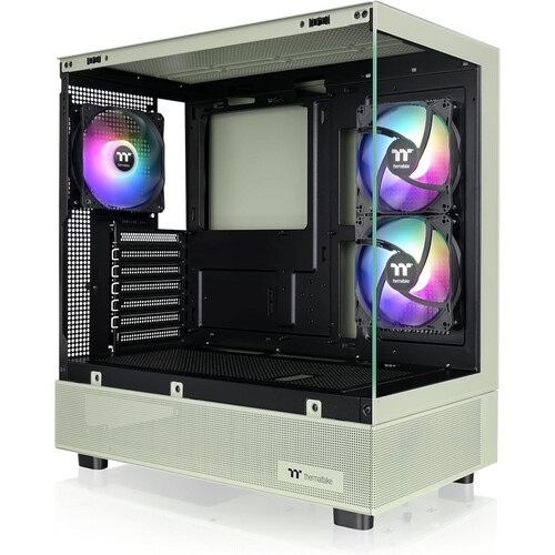 Thermaltake View 270 Plus TG ARGB Mid Tower ATX Computer Chassis (Matcha Green)