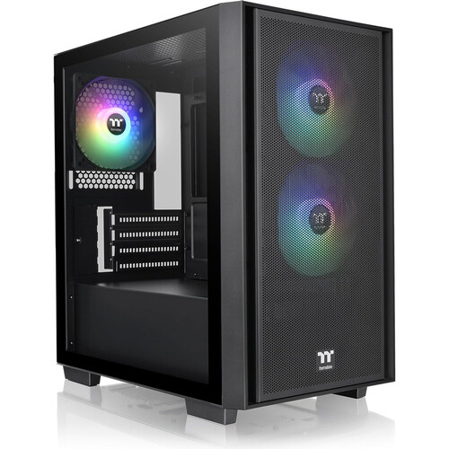 Thermaltake Versa H16 TG ARGB Micro Tower Micro-ATX Computer Chassis (Black)