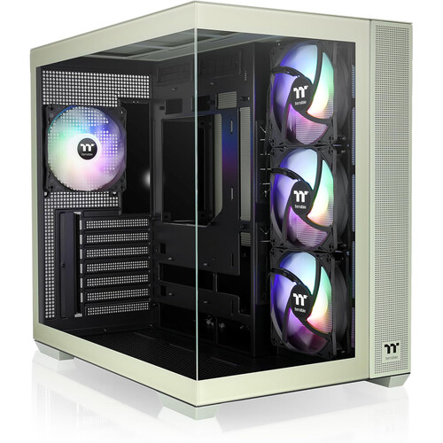 Thermaltake View 380 TG ARGB Mid Tower ATX Computer Chassis (Matcha Green)