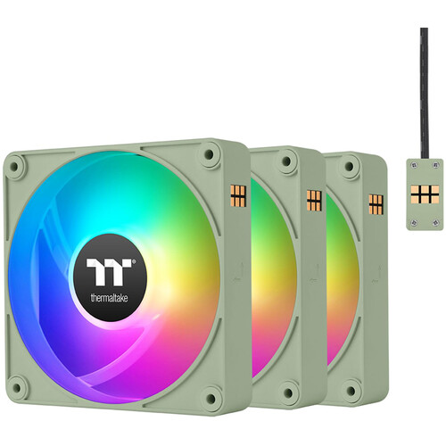 Thermaltake CT140 EX ARGB Sync PC 140mm Cooling Fan (3-Fan Pack Matcha Green)