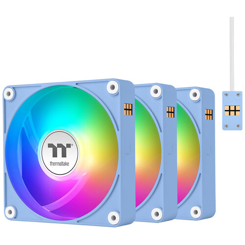 Thermaltake CT120 EX Reverse ARGB Sync PC 120mm Cooling Fan (3-Fan Pack Hydrangea Blue)