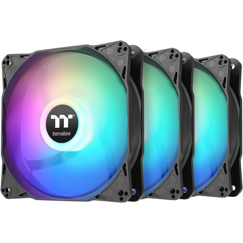 Thermaltake LE120 ARGB Sync PC Cooling Fan (3-Fan Pack Black)