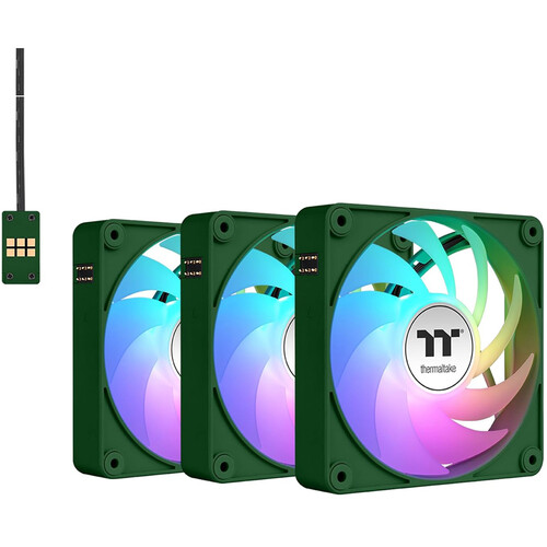 Thermaltake CT140 EX ARGB Sync PC 140mm Cooling Fan (3-Fan Pack Racing Green)