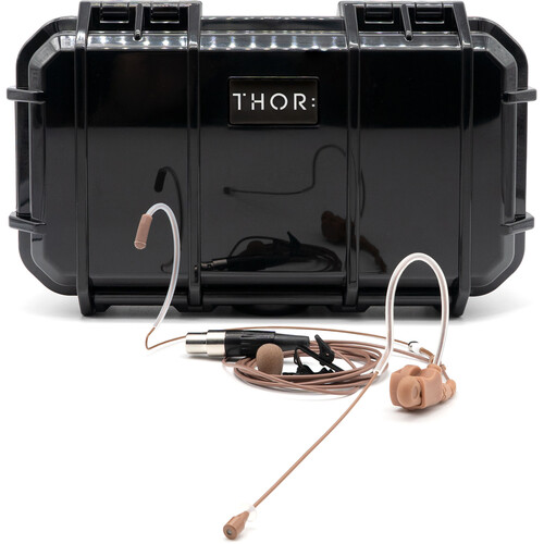 THOR AV Hammer SE-9 Omnidirectional Headset Microphone with 90mm Boom and 4-Pin Mini-XLR Connector (Brown)