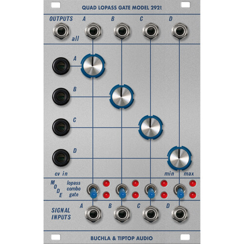 Tiptop Buchla Model 2921t Quad Low-Pass Gate Eurorack Module (16 HP)