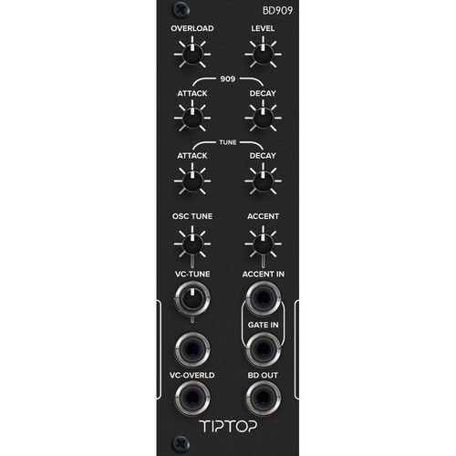 Tiptop BD909 Bass Drum Eurorack Module (8 HP Black)