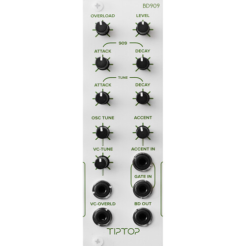 Tiptop BD909 Bass Drum Eurorack Module (8 HP White)