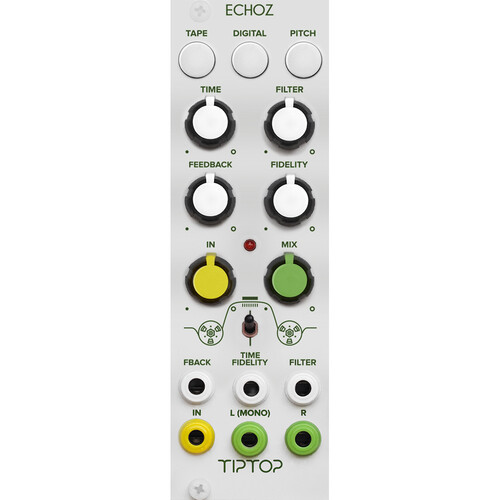 Tiptop ECHOZ Delay Effects Processor Eurorack Module (8 HP White)