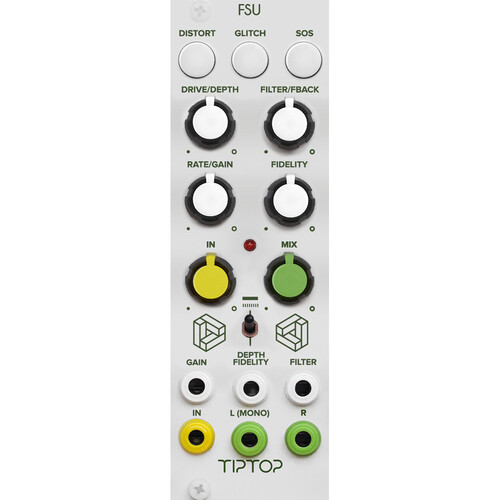 Tiptop FSU Timbral Distortion and Time-Bending Eurorack Module (8 HP White)
