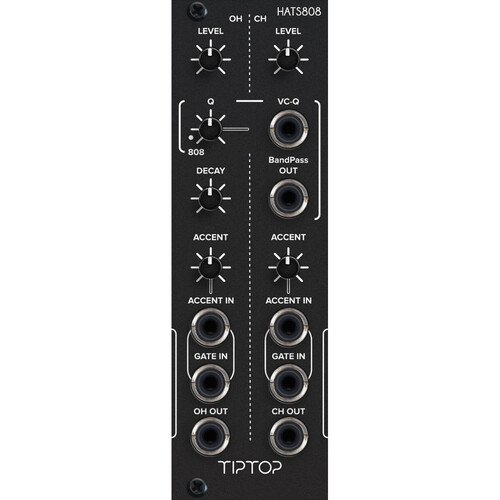 Tiptop HATS808 Hi-Hat Eurorack Module (4 HP Black)
