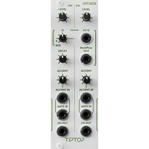 Tiptop HATS808 Hi-Hat Eurorack Module (4 HP White)