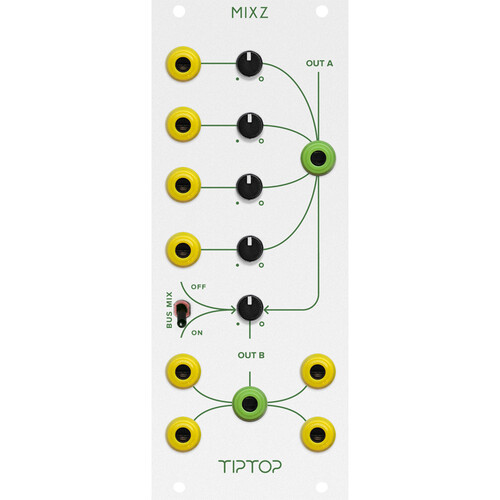 Tiptop MIXZ Mixer Eurorack Module (10 HP Black)