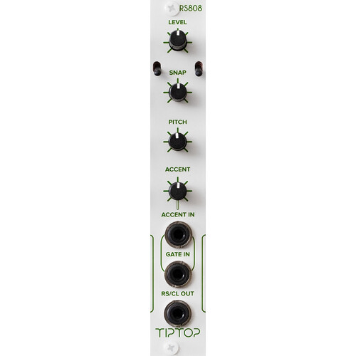 Tiptop RS808 Rimshot/Clavs Eurorack Module (4 HP White)
