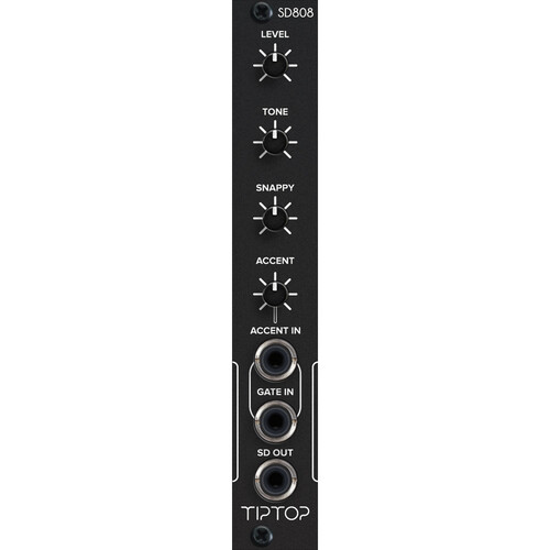 Tiptop SD808 Snare Drum Eurorack Module (4 HP Black)