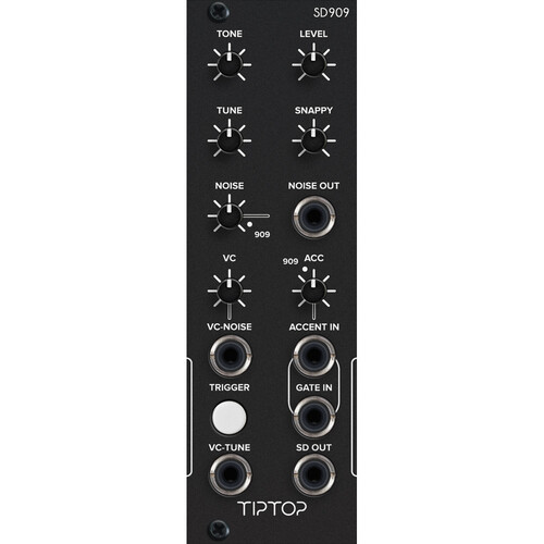 Tiptop SD909 Snare Drum Eurorack Module (4 HP Black)