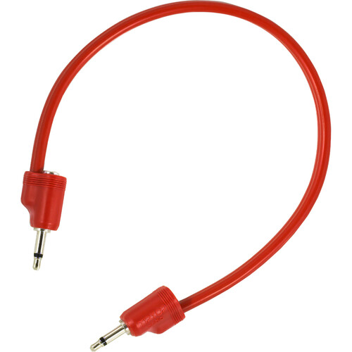 Tiptop Stackcable Shielded 3.5mm Eurorack Patch Cable (Red 11.8