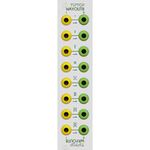 Tiptop Wayout8 Patchbay Eurorack Module (6 HP White)