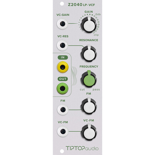 Tiptop Z2040 24 dB Low-Pass Filter Eurorack Module (8 HP White)