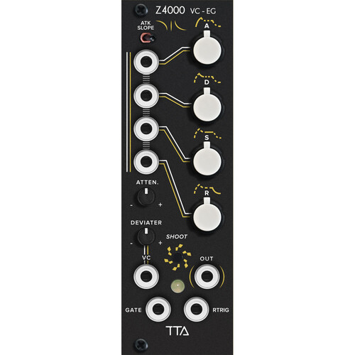 Tiptop Z4000 Voltage-Controlled Envelope Generator Eurorack Module (8 HP Black)