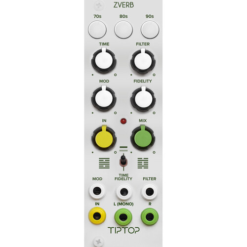 Tiptop ZVERB Reverb Effects Eurorack Module (8 HP White)