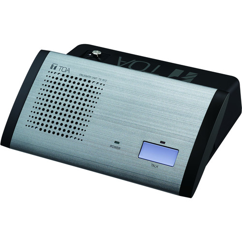 TOA TS-812 Infrared Delegate Station; Equipped with Removable Microphone, Loudspeaker and Priority Switch; 1 Recording Output; Ring Shaped in-use LED Indicator; Easy Hook-up