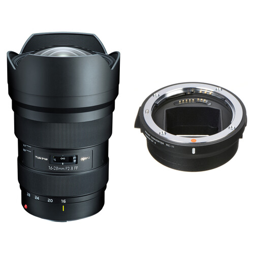 Tokina opera 16-28mm f/2.8 FF Lens for Canon EF with Sigma MC-11 Mount Converter for Sony E Kit