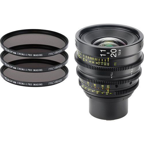 Tokina Cinema ATX 11-20mm T2.9 Zoom Lens & 3 x PRO IRND Filter Kit (MFT Mount)