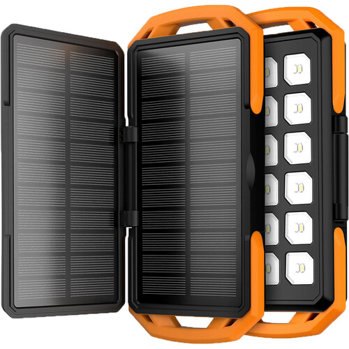 ToughTested 10000mAh Dual Solar Switchback Power Pack with LED Light Panel