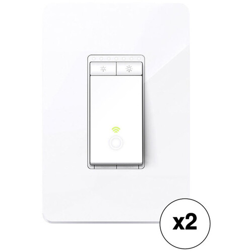 TP-Link HS220 Smart Wi-Fi Light Switch with Dimmer (2-Pack)