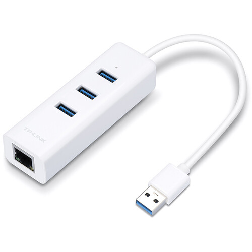 TP-Link UE330 Hub USB 3.0 tipo A de 3 puertos con adaptador Gigabit Ethernet