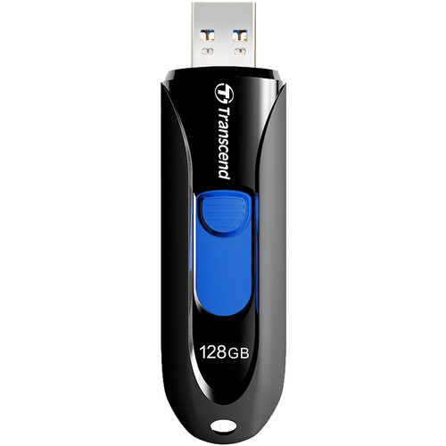 Transcend 128GB JetFlash 790 USB 3.2 Gen 2 Flash Drive (Black)