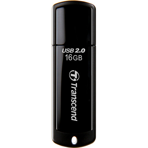 Transcend 16GB JetFlash 350 USB 2.0 Flash Drive (Black)