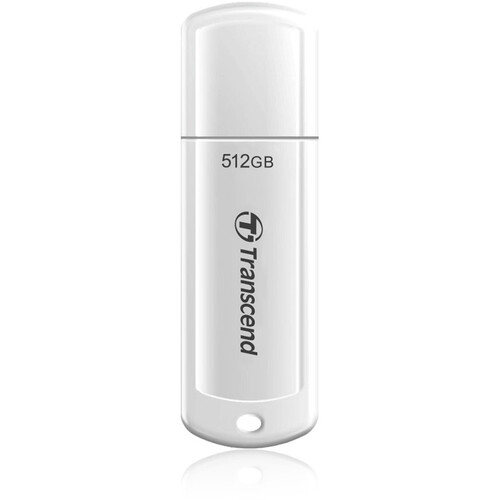 Transcend 512GB JetFlash 730 USB 3.1 Gen 1 Flash Drive (White)
