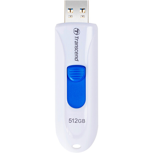 Transcend 512GB JetFlash 790 USB 3.2 Gen 2 Flash Drive (White)
