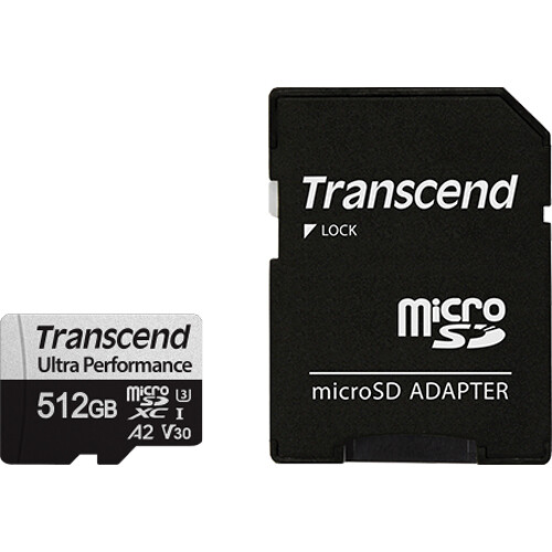 Transcend 512GB 340S UHS-I microSDXC Card with SD Adapter