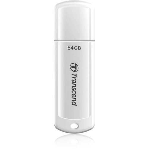 Transcend 64GB JetFlash 730 USB 3.1 Gen 1 Flash Drive (White)
