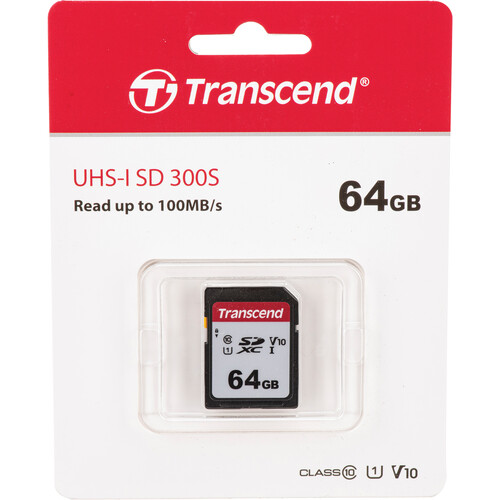 Transcend 64GB 300S UHS-I SDXC Memory Ca