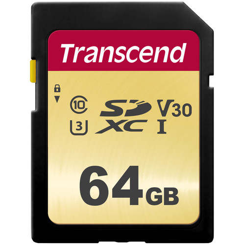 Transcend 64GB 500S UHS-I SDXC Memory Ca