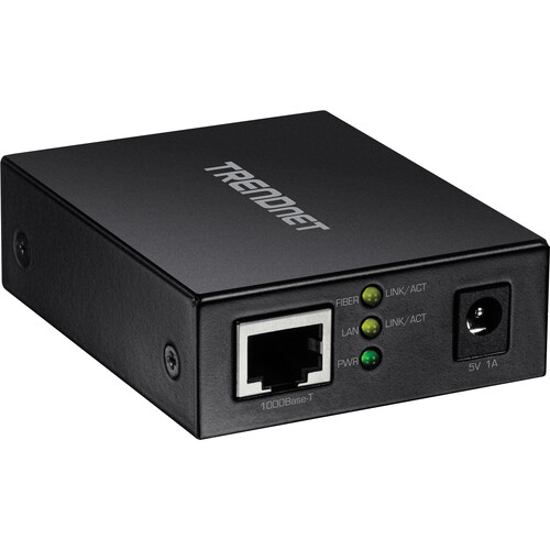 TRENDnet Gigabit Ethernet to SFP Fiber Media Converter
