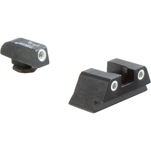 Trijicon Bright & Tough Night Sight for Glock Small Frame (Green Front Orange Rear Lamps) (White Outline Front and Rear)