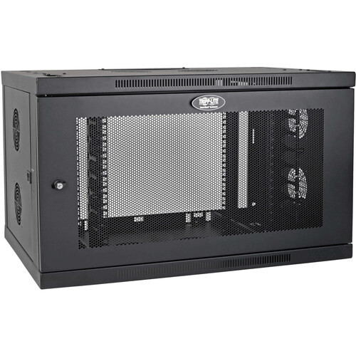 Tripp Lite SmartRack 9U Low-Profile Switch-Depth-Plus Wall-Mount Wide Mini Rack Enclosure