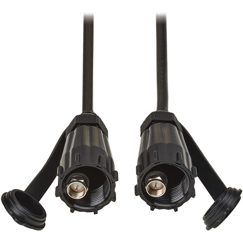 Tripp Lite Rigid Industrial RF Coaxial Cable with F-Type Connectors (10' Black)