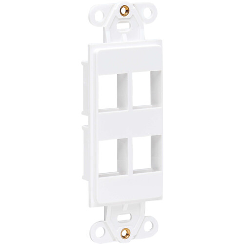 Tripp Lite 4-Port Decora-Style Vertical Center Plate Insert (White)