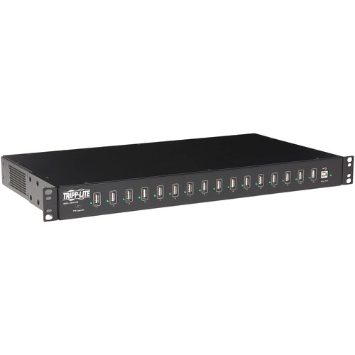 Tripp Lite Rack-Mounted 16-Port USB Charging Station with Syncing Function