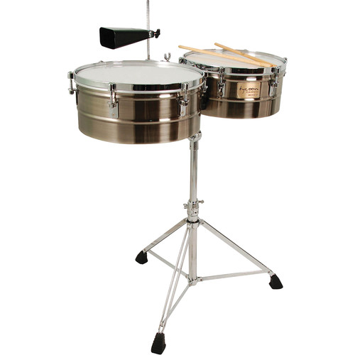 Tycoon Percussion 14 Inch & 15 Inch Brushed Chrome Shell Timbales