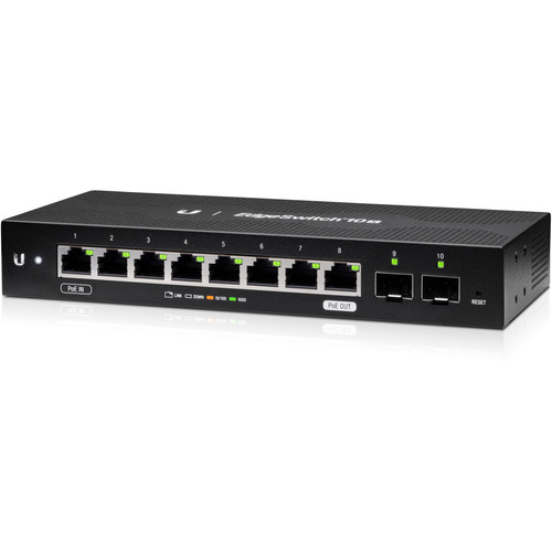 Ubiquiti EdgeSwitch 10X 10-Port Gigabit PoE-Compliant Managed Switch with SFP