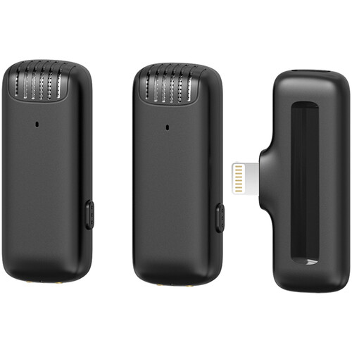 Ulanzi J12 2-Person Wireless Microphone System with Lighting Connector for iOS Devices (2.4 GHz)
