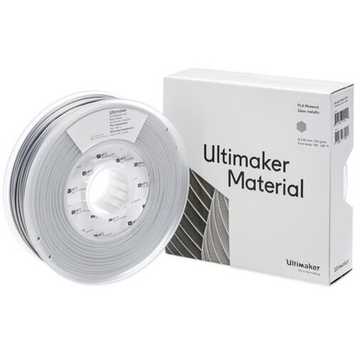 UltiMaker 2.8mm PLA Filament (0.75kg Silver Metallic)