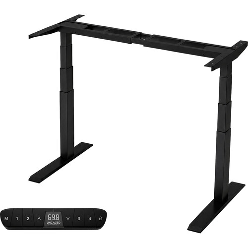 Uncaged Ergonomics Electric Adjustable-Height Standing Desk Frame (Black)
