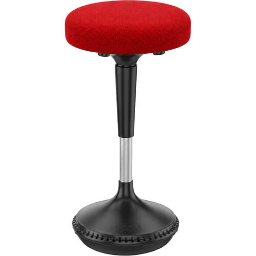 Uncaged Ergonomics Wobble Stool with Round Seat (Red Fabric)